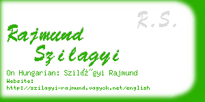 rajmund szilagyi business card